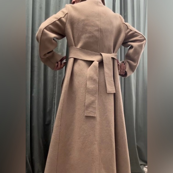 Alberta Ferretti Navy Wool Satin Lined Coat size Small / 4 - Picture 6 of 13